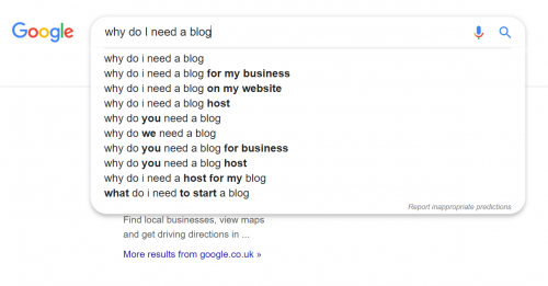 An example of using Google Autocomplete to find LSI keywords | Unicornthesaurus